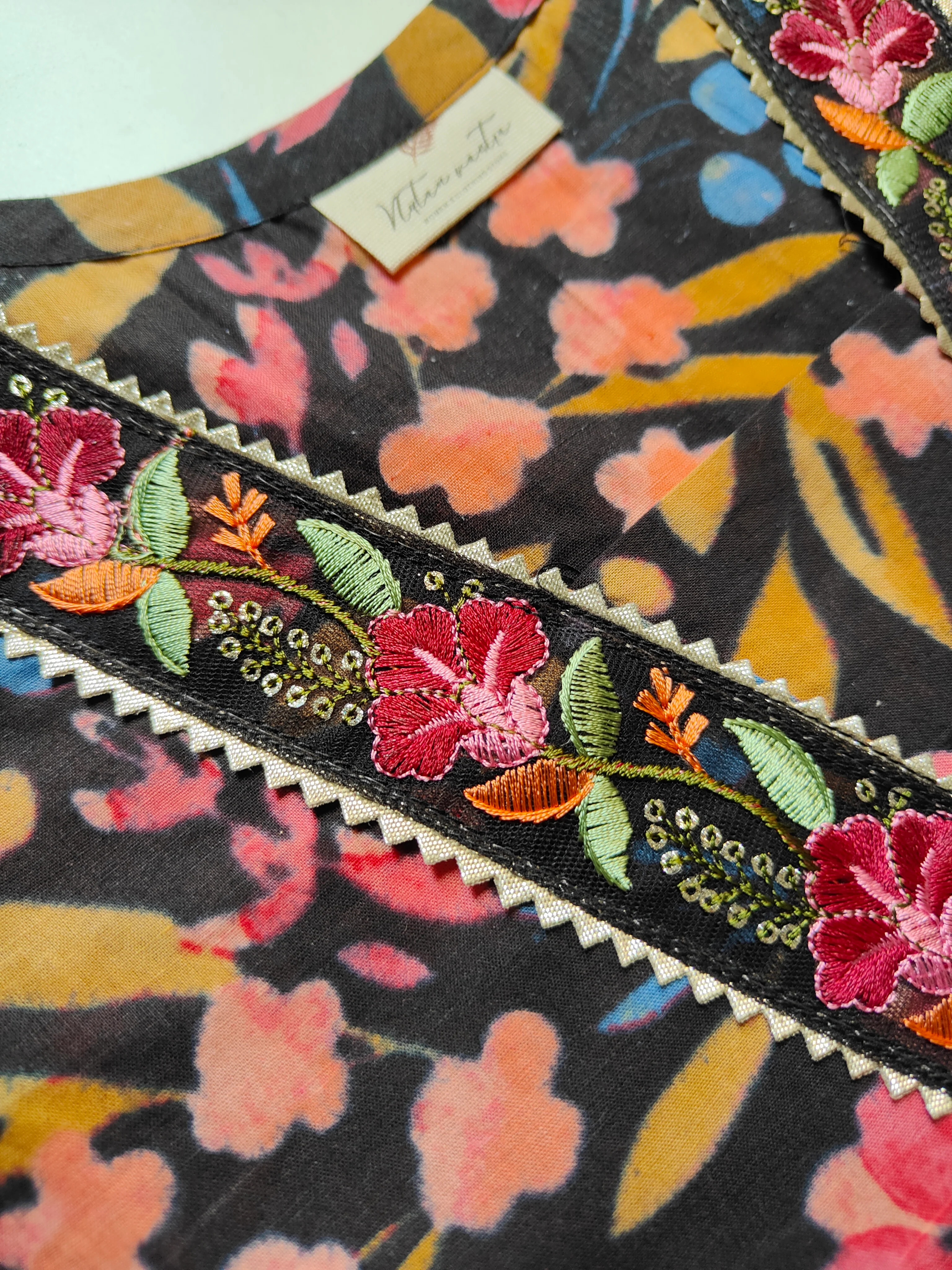Cotton Alia cut Anarkali kurti - Image 4