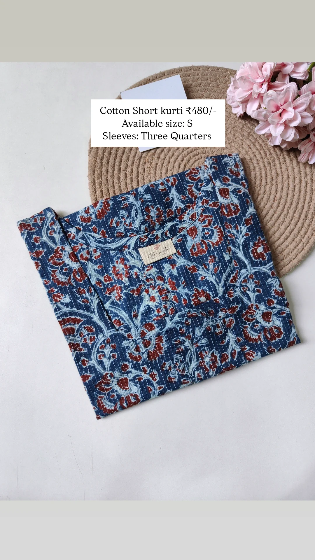 Ready to ship Cotton kantha short kurti