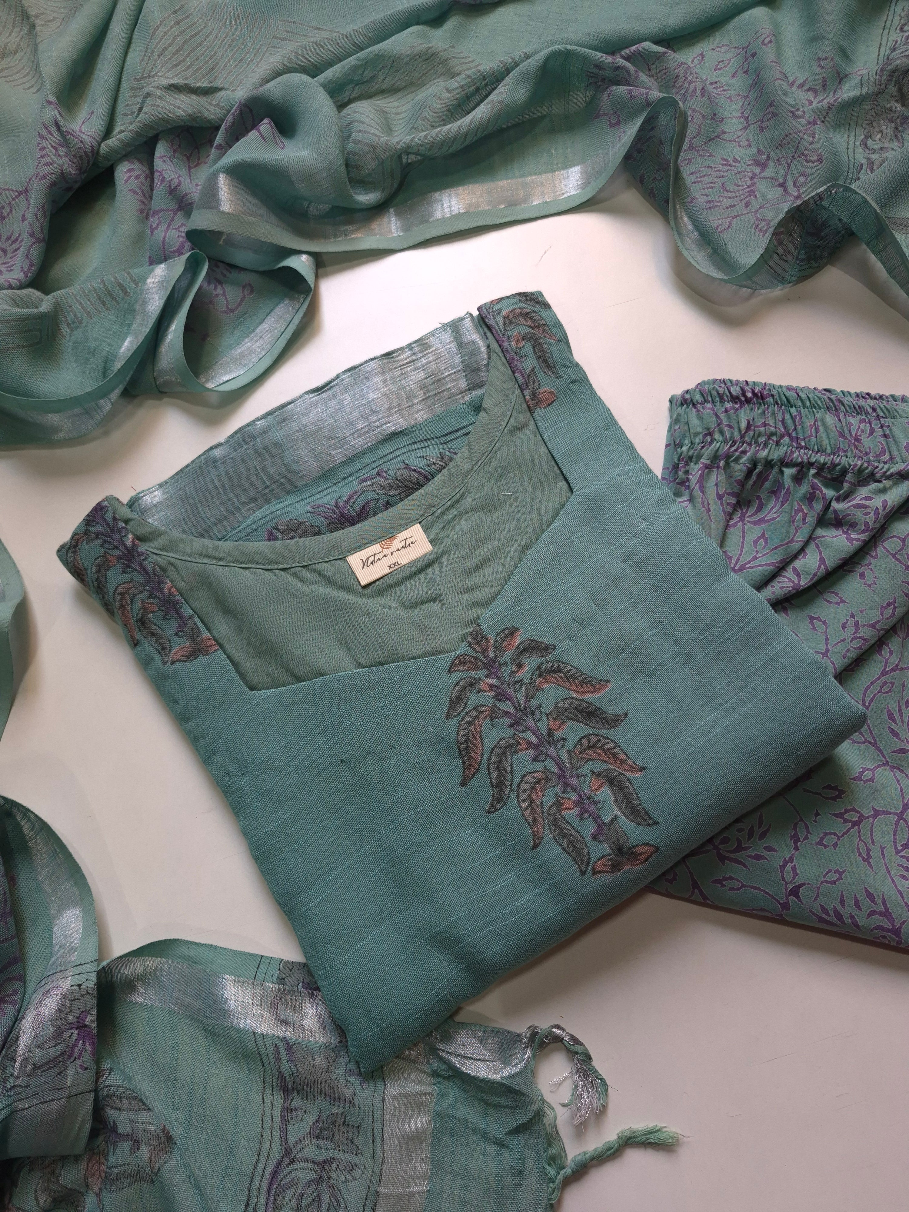 Linen Cotton Suit Set - Image 2
