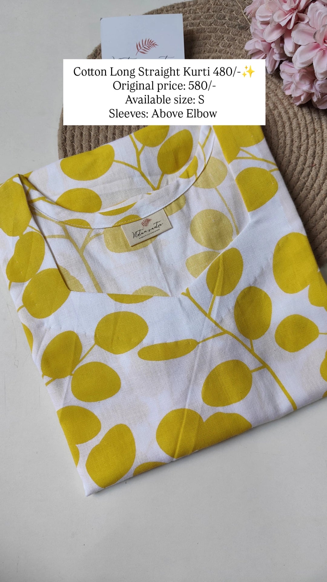Ready To Ship Cotton Flex Long Kurti