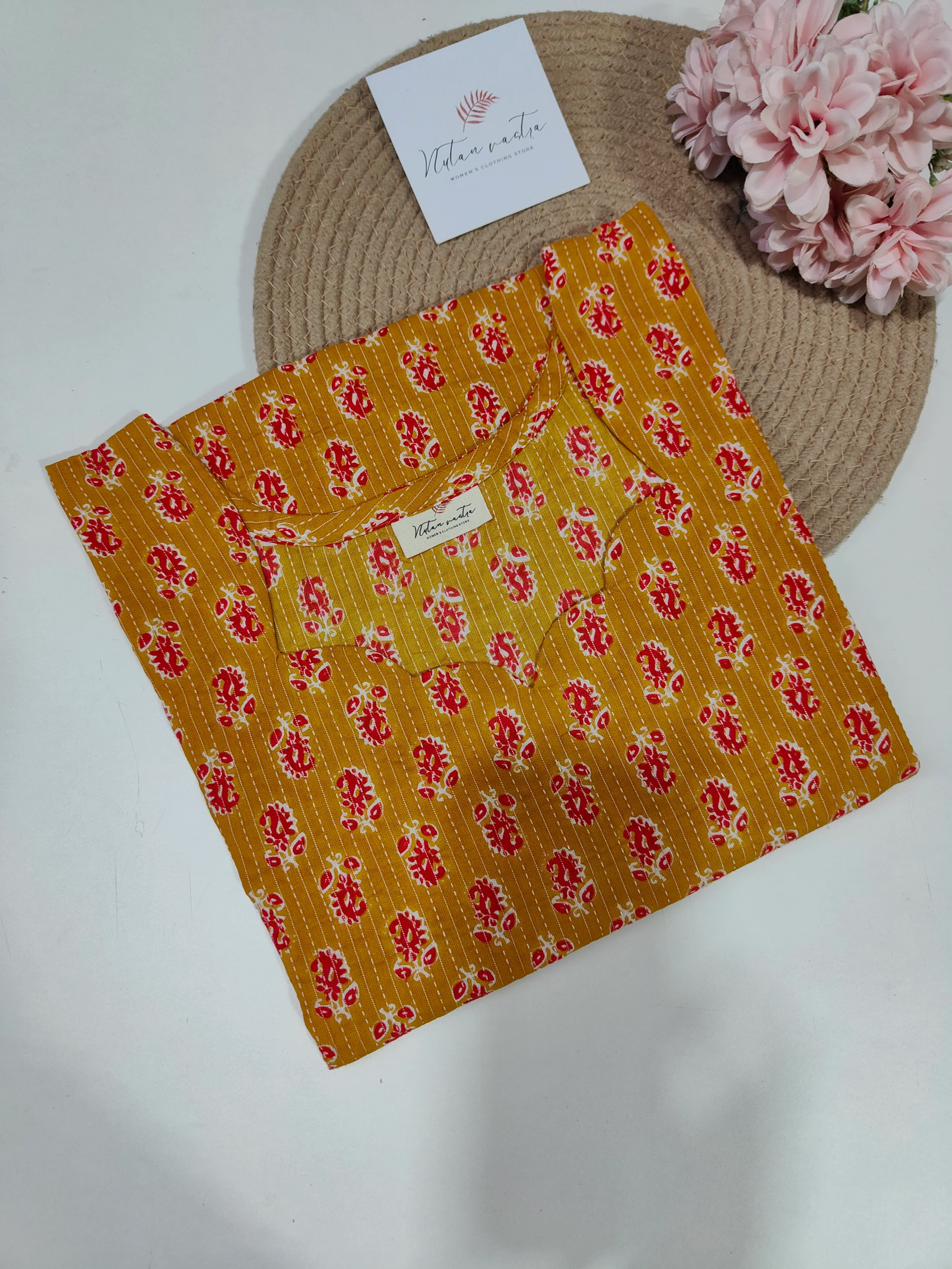 Ready To Ship Cotton Kantha Short kurti