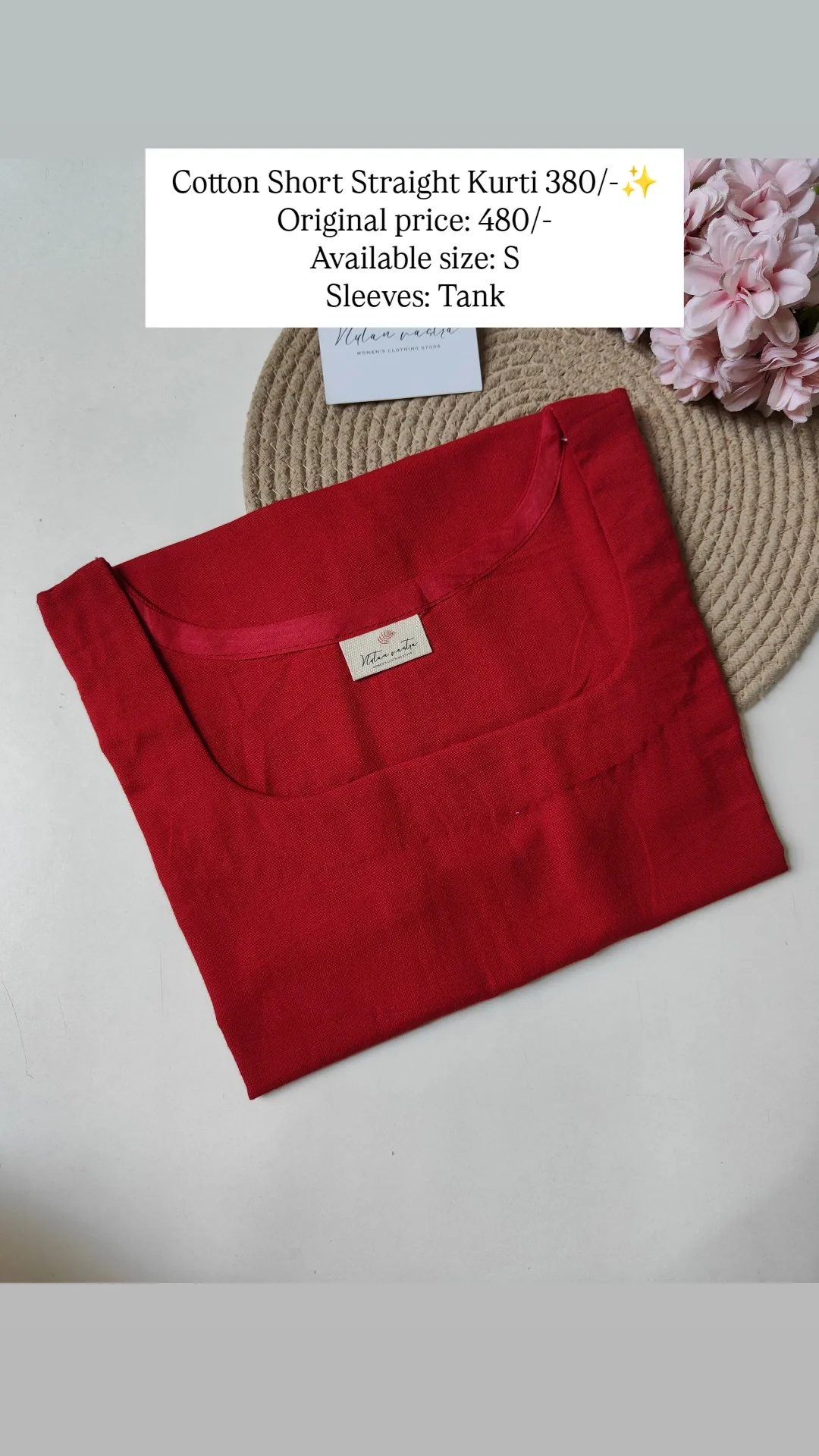 Ready To Ship Cotton Short Kurti